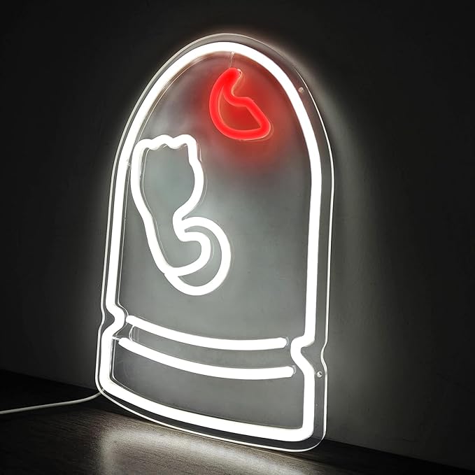 LED Neon Gaming Wall Light Signs – Mario, Hello Kitty, Kirby, Arcade & Gamer Controller Room Decor - General Equipment with Torpedo Ted LED Neon Sign 24.5×38cm (10