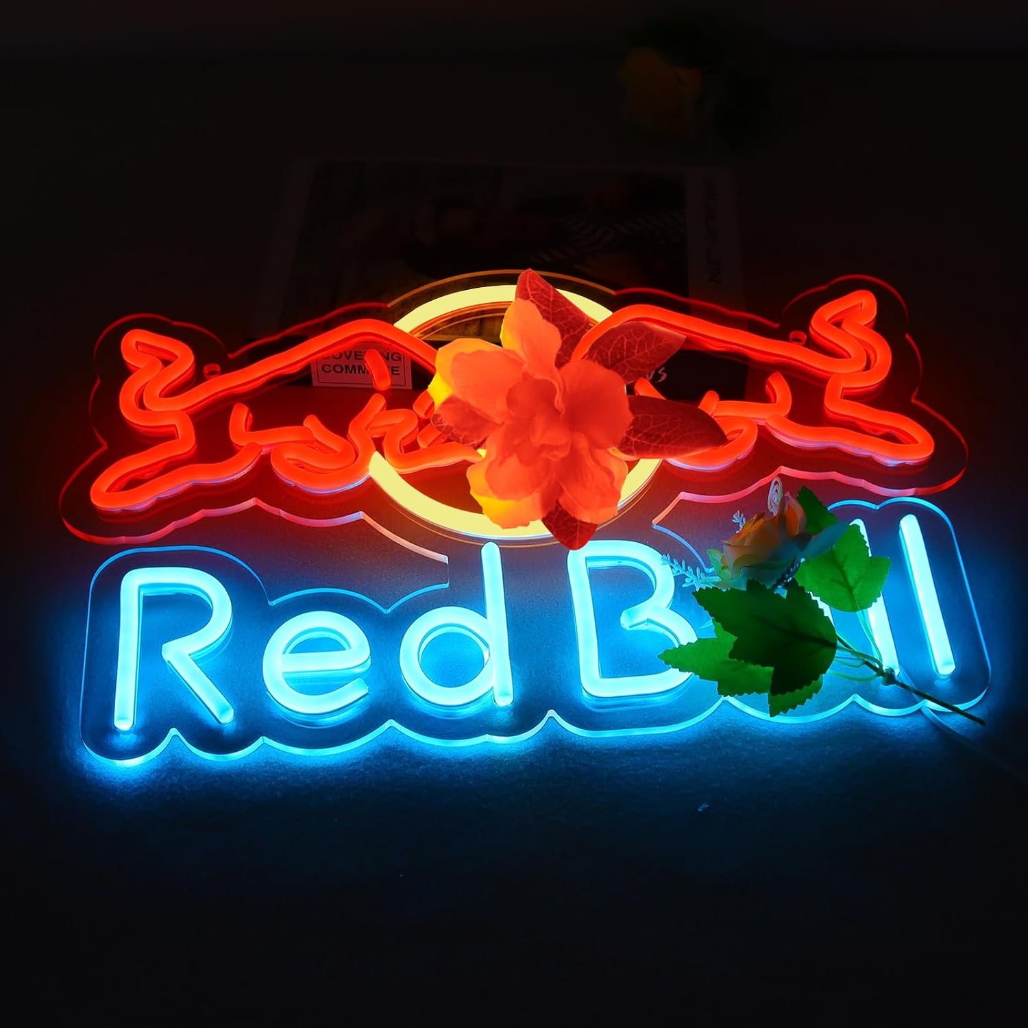 LED Neon Gaming Wall Light Signs – Mario, Hello Kitty, Kirby, Arcade & Gamer Controller Room Decor - General Equipment with Red Bull Style LED Neon Sign ~38–43cm (~15″–17″) | Sold by Uncle Wiener's Wholesale