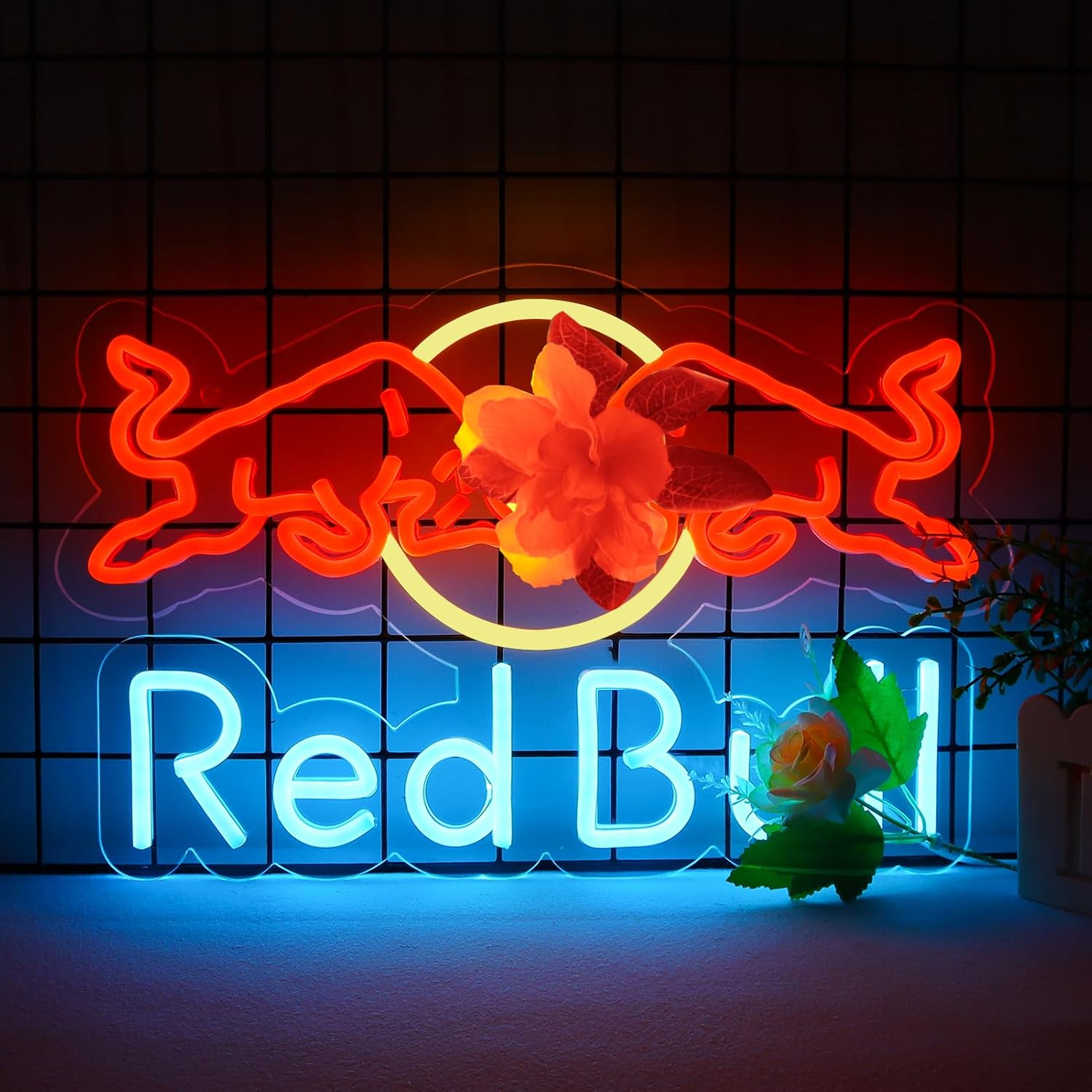 LED Neon Gaming Wall Light Signs – Mario, Hello Kitty, Kirby, Arcade & Gamer Controller Room Decor - General Equipment with Red Bull Style LED Neon Sign ~38–43cm (~15″–17″) | Sold by Uncle Wiener's Wholesale