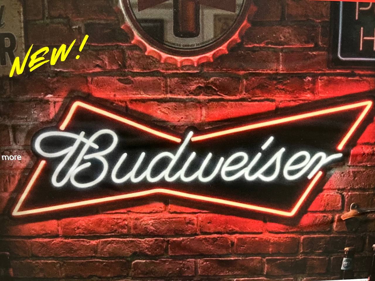 LED Neon Gaming Wall Light Signs – Mario, Hello Kitty, Kirby, Arcade & Gamer Controller Room Decor - General Equipment with Budweiser LED Neon Sign 43x19.8cm (16.9