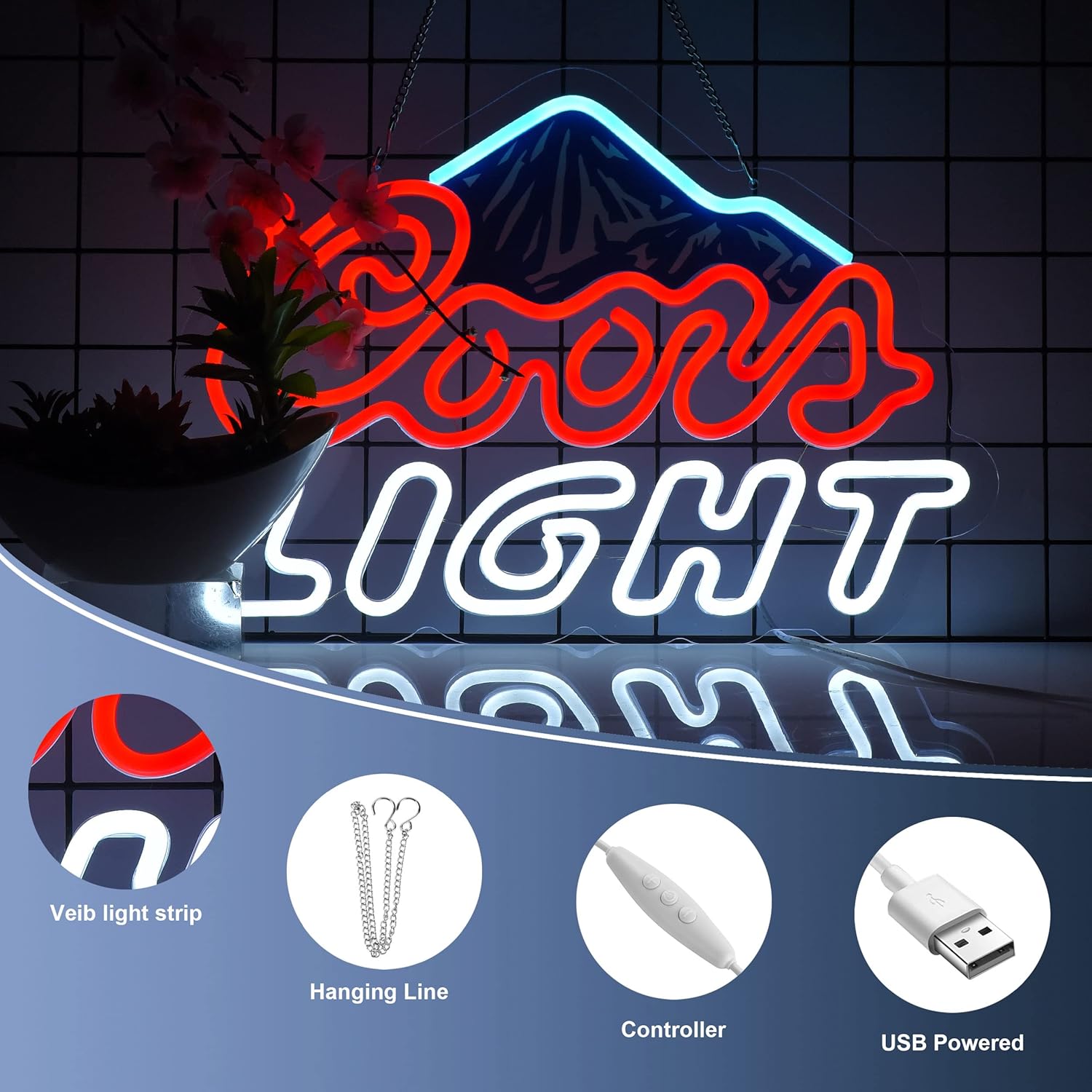 LED Neon Gaming Wall Light Signs – Mario, Hello Kitty, Kirby, Arcade & Gamer Controller Room Decor - General Equipment with Montreal Canadiens LED Neon Sign 40x27.6cm (15.7
