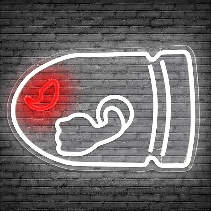 LED Neon Gaming Wall Light Signs – Mario, Hello Kitty, Kirby, Arcade & Gamer Controller Room Decor - General Equipment with Torpedo Ted LED Neon Sign 24.5×38cm (10