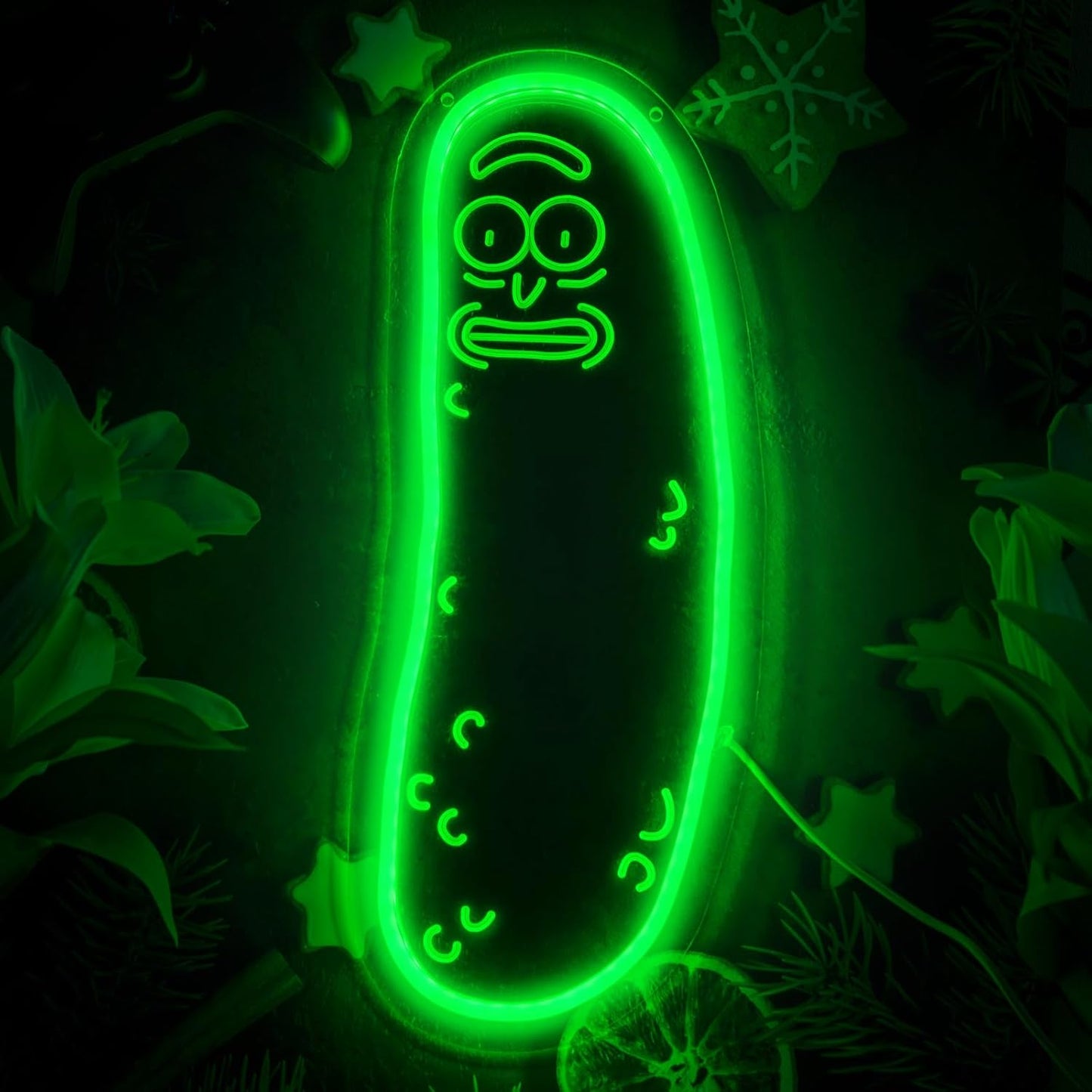 LED Neon Gaming Wall Light Signs – Mario, Hello Kitty, Kirby, Arcade & Gamer Controller Room Decor - General Equipment with Pickle LED Neon Sign 15.3×41cm (6″×16.1″) | Sold by Uncle Wiener's Wholesale