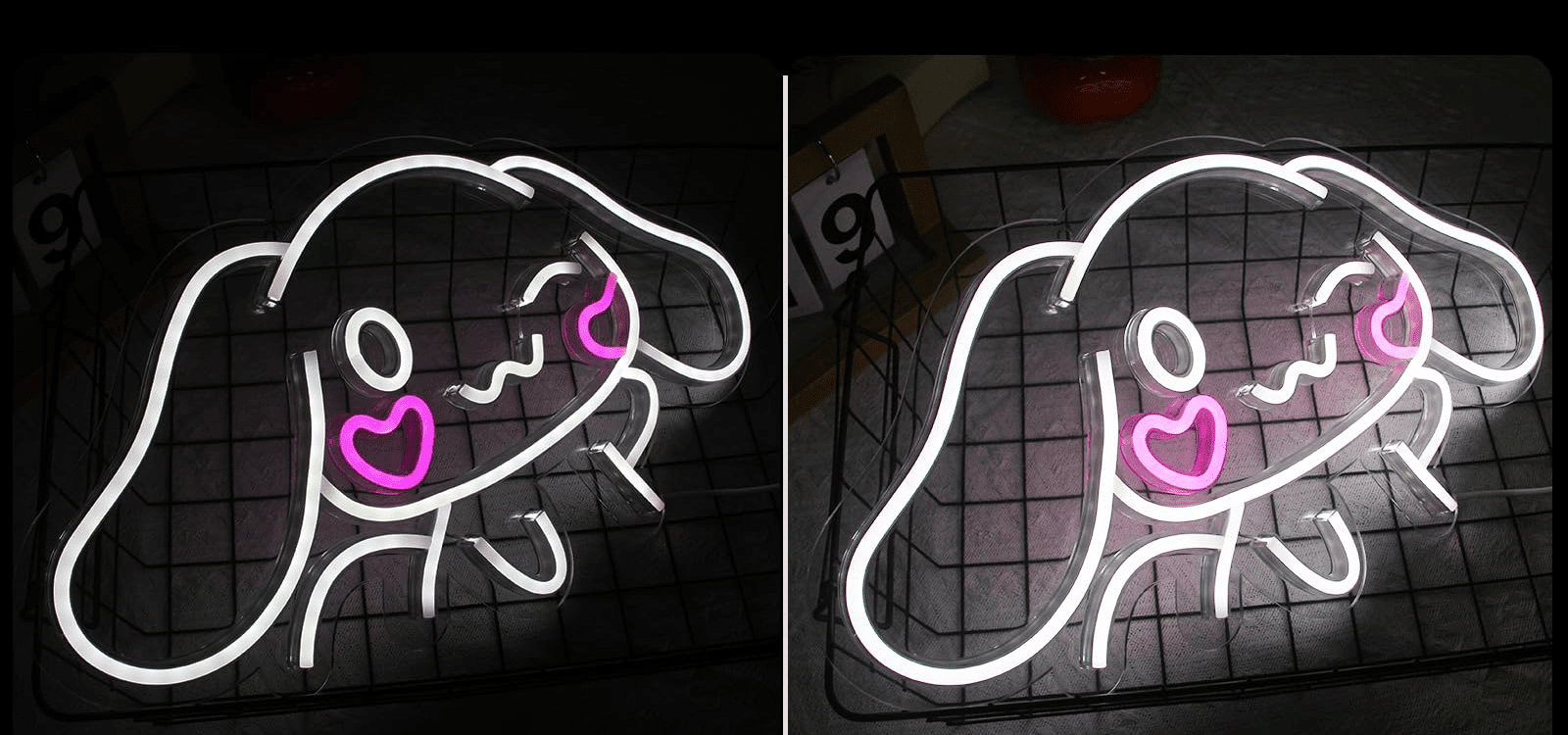 LED Neon Gaming Wall Light Signs – Mario, Hello Kitty, Kirby, Arcade & Gamer Controller Room Decor - General Equipment with Cinnamoroll Puppy LED Neon Sign 44×24cm (17
