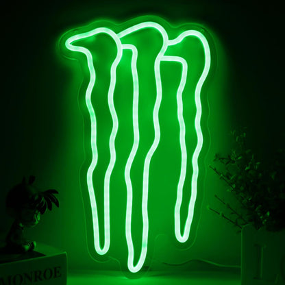 LED Neon Gaming Wall Light Signs – Mario, Hello Kitty, Kirby, Arcade & Gamer Controller Room Decor - General Equipment with Green Monster Style LED Neon Sign 40x28.6cm (15.7"x11.3") | Sold by Uncle Wiener's Wholesale