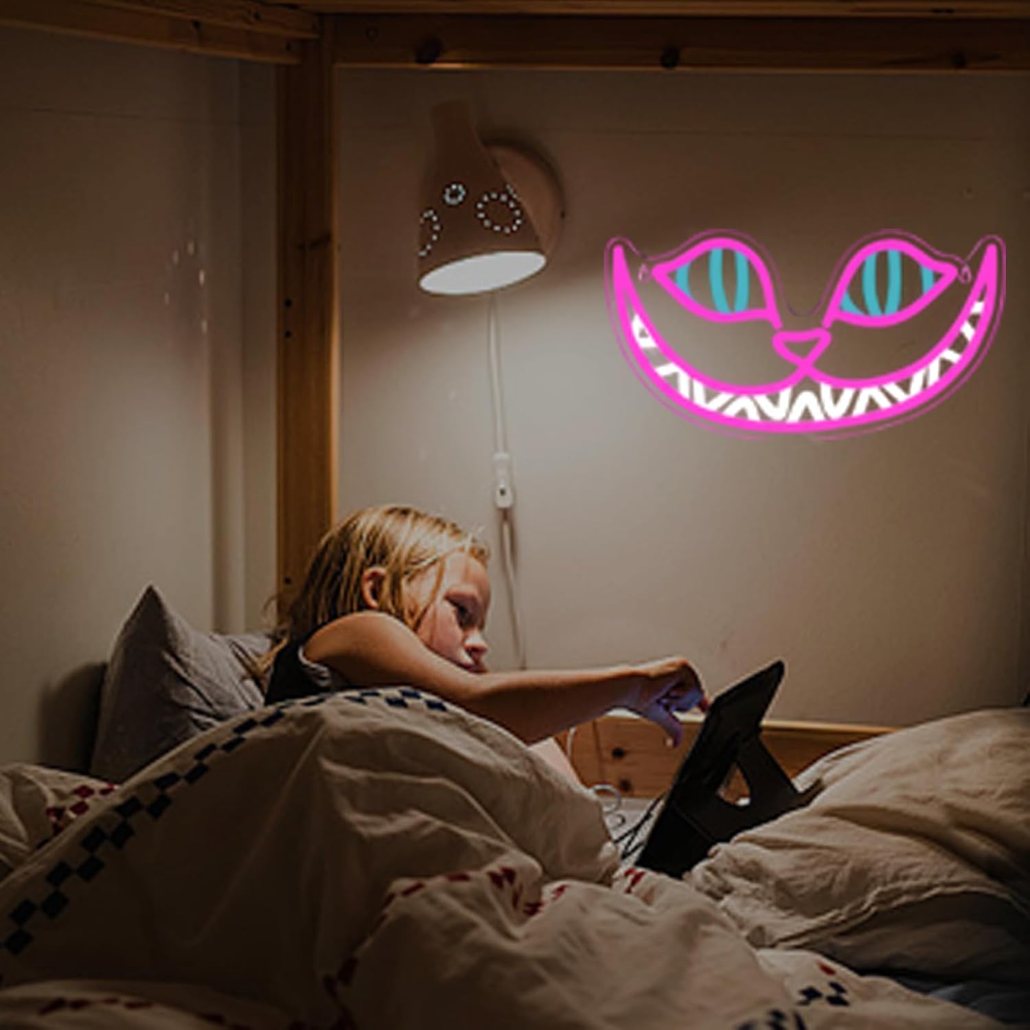 LED Neon Gaming Wall Light Signs – Mario, Hello Kitty, Kirby, Arcade & Gamer Controller Room Decor - General Equipment with Cheshire Cat Smile LED Neon Sign 43.2×23cm (17″×9.1″) | Sold by Uncle Wiener's Wholesale
