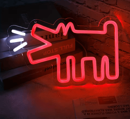LED Neon Gaming Wall Light Signs – Mario, Hello Kitty, Kirby, Arcade & Gamer Controller Room Decor - General Equipment with Red Dog LED Neon Sign 30x18cm (11.8"x7.1") | Sold by Uncle Wiener's Wholesale