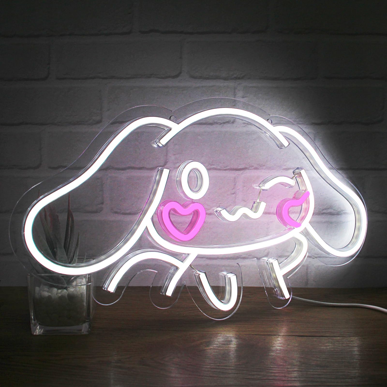 LED Neon Gaming Wall Light Signs – Mario, Hello Kitty, Kirby, Arcade & Gamer Controller Room Decor - General Equipment with Cinnamoroll Puppy LED Neon Sign 44×24cm (17