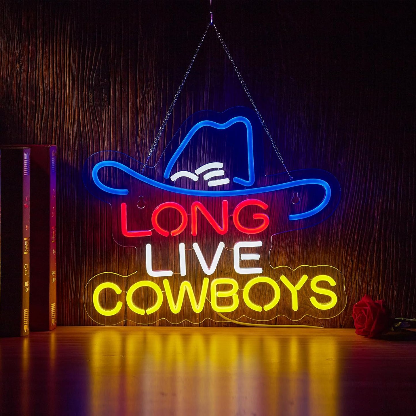 LED Neon Gaming Wall Light Signs – Mario, Hello Kitty, Kirby, Arcade & Gamer Controller Room Decor - General Equipment with Long Live Cowboys LED Neon Sign 43x33cm (16.9"x13") | Sold by Uncle Wiener's Wholesale