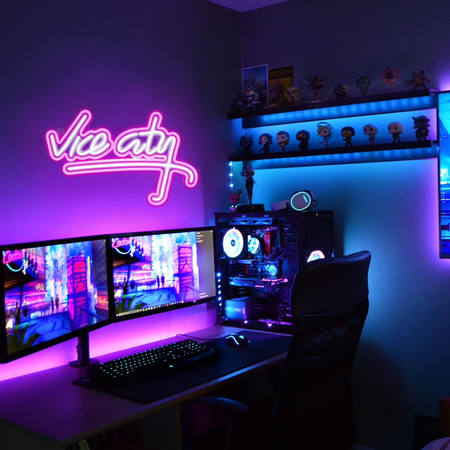 LED Neon Gaming Wall Light Signs – Mario, Hello Kitty, Kirby, Arcade & Gamer Controller Room Decor - General Equipment with Montreal Canadiens LED Neon Sign 40x27.6cm (15.7