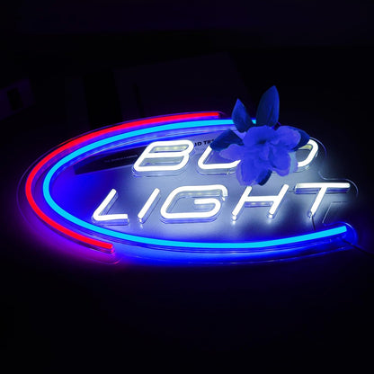 LED Neon Gaming Wall Light Signs – Mario, Hello Kitty, Kirby, Arcade & Gamer Controller Room Decor - General Equipment with Bud Light Style LED Neon Sign 41×22cm (16.1″×8.7″) | Sold by Uncle Wiener's Wholesale