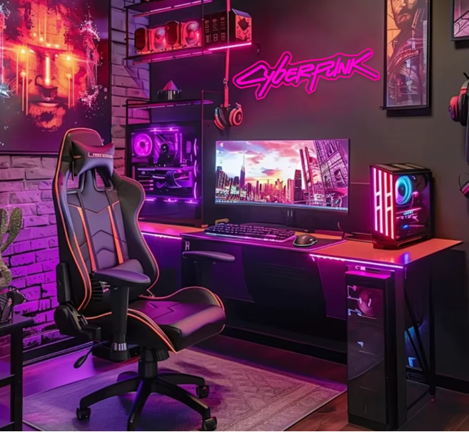 LED Neon Gaming Wall Light Signs – Mario, Hello Kitty, Kirby, Arcade & Gamer Controller Room Decor - General Equipment with Montreal Canadiens LED Neon Sign 40x27.6cm (15.7