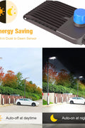 3-pack 200W LED parking lot lights with arm mounts and dusk-to-dawn sensors – 5000K daylight IP65 outdoor commercial lighting