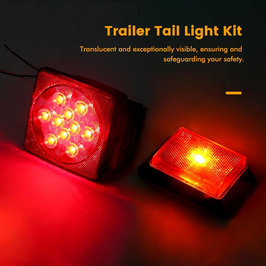 LED Trailer Light Kit 12V Waterproof Submersible Complete Wiring Harness 70205T - with | Sold by Uncle Wiener's Wholesale