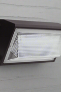 WPXW LED Wall Pack Light – black housing with frosted lens
Industrial-grade outdoor LED wall pack light – 120W model
LED wall light fixture for building security and loading docks