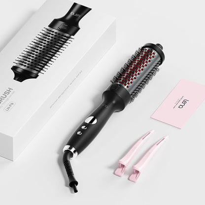 Lena 1.5-Inch Heated Round Brush – Titanium Thermal Styling Brush with Ionic & Infrared Technology, 5 Heat Settings & LED Display - Electronics with | Sold by Uncle Wiener's Wholesale