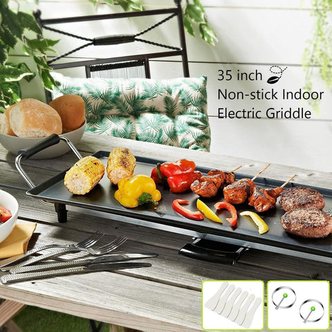 LERUEX Portable Electric Teppanyaki Grill, used - with BLACK | Sold by Uncle Wiener's Wholesale
