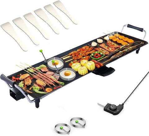 LERUEX Portable Electric Teppanyaki Grill, used - with BLACK | Sold by Uncle Wiener's Wholesale