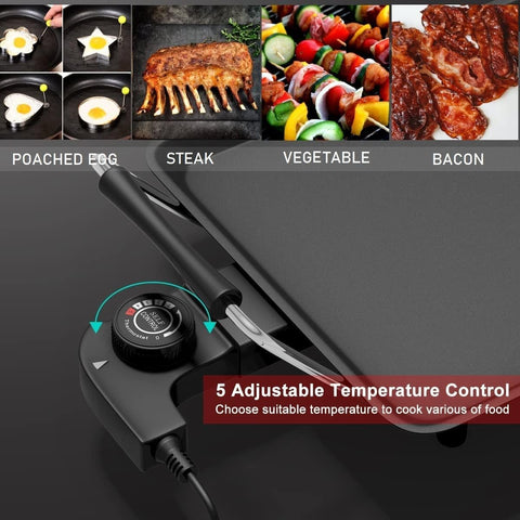 LERUEX Portable Electric Teppanyaki Grill, used - with BLACK | Sold by Uncle Wiener's Wholesale