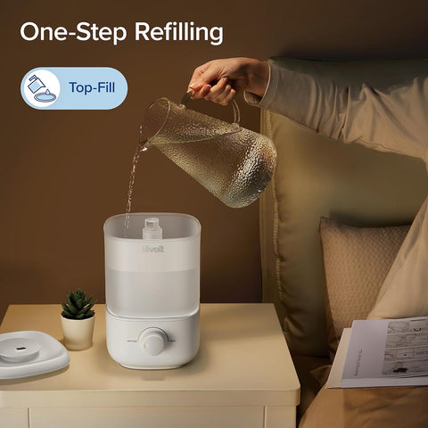 LEVOIT Humidifiers for Bedroom, 2.5L Top Fill Cool Mist Air Humidifier for Baby Nursery, Plants, Ultrasonic, Auto Shut - off, BPA Free, Quiet, Knob Control, 360° Nozzle - with | Sold by Uncle Wiener's Wholesale