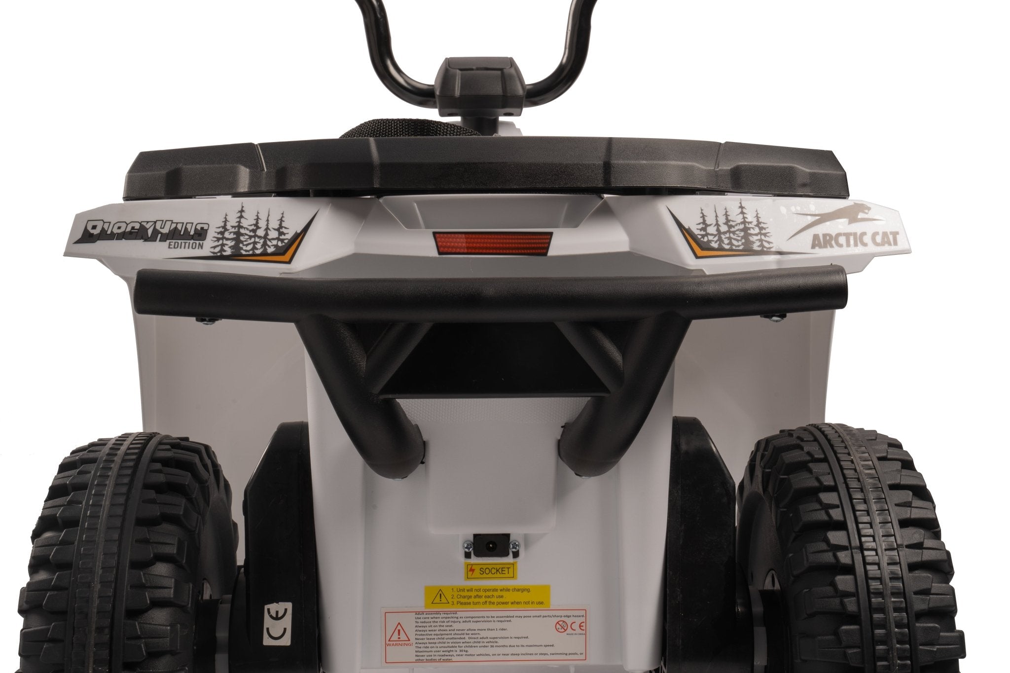 Licensed Arctic Cat 24V Ride - On ATV Quad Bike for Kids | Remote Control, LED Lights, EVA Wheels - with White Arctic Cat ATV | Sold by Uncle Wiener's Wholesale