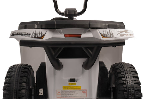 Licensed Arctic Cat 24V Ride - On ATV Quad Bike for Kids | Remote Control, LED Lights, EVA Wheels - with White Arctic Cat ATV | Sold by Uncle Wiener's Wholesale