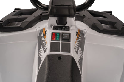 Licensed Arctic Cat 24V Ride - On ATV Quad Bike for Kids | Remote Control, LED Lights, EVA Wheels - with White Arctic Cat ATV | Sold by Uncle Wiener's Wholesale