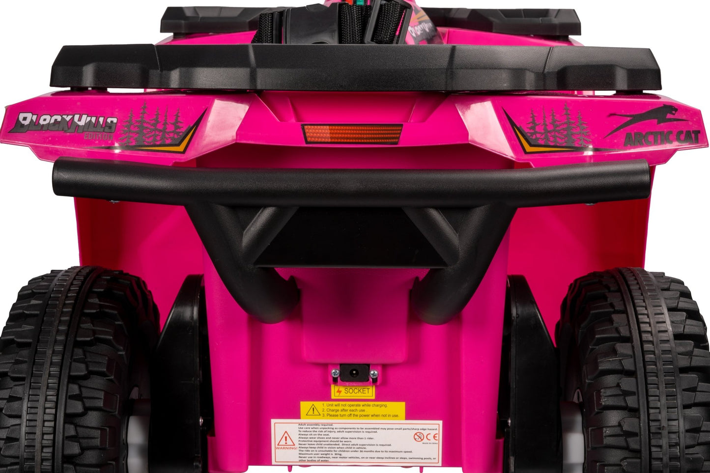 Licensed Arctic Cat 24V Ride - On ATV Quad Bike for Kids | Remote Control, LED Lights, EVA Wheels - with Pink Arctic Cat ATV | Sold by Uncle Wiener's Wholesale