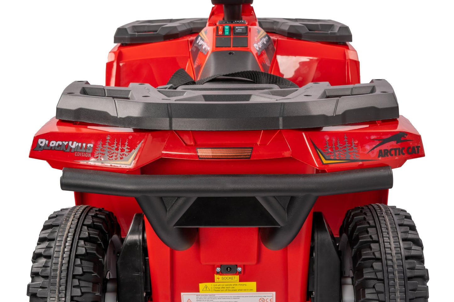 Licensed Arctic Cat 24V Ride - On ATV Quad Bike for Kids | Remote Control, LED Lights, EVA Wheels - with Red Arctic Cat ATV | Sold by Uncle Wiener's Wholesale