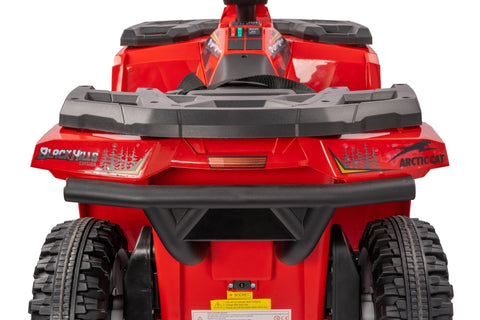 Licensed Arctic Cat 24V Ride - On ATV Quad Bike for Kids | Remote Control, LED Lights, EVA Wheels - with Red Arctic Cat ATV | Sold by Uncle Wiener's Wholesale