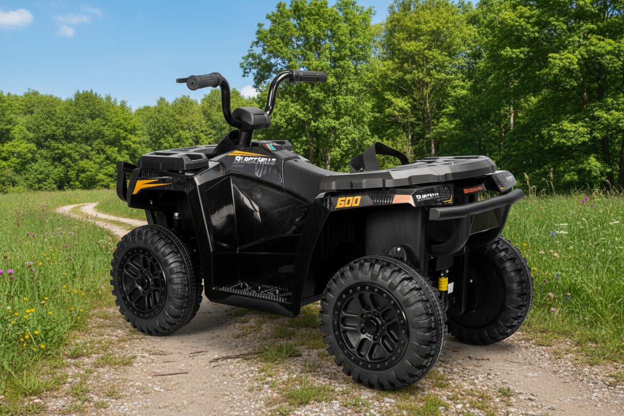 Licensed Arctic Cat 24V Ride - On ATV Quad Bike for Kids | Remote Control, LED Lights, EVA Wheels - with Grey Arctic Cat ATV | Sold by Uncle Wiener's Wholesale