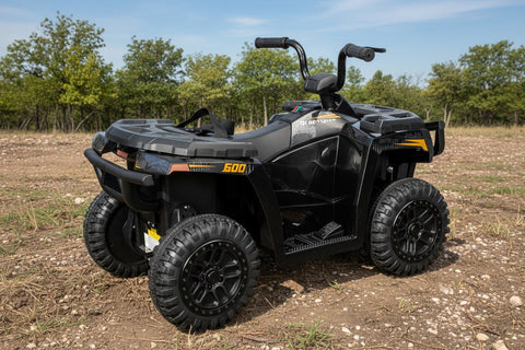 Licensed Arctic Cat 24V Ride - On ATV Quad Bike for Kids | Remote Control, LED Lights, EVA Wheels - with Grey Arctic Cat ATV | Sold by Uncle Wiener's Wholesale