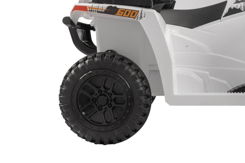 Licensed Arctic Cat 24V Ride - On ATV Quad Bike for Kids | Remote Control, LED Lights, EVA Wheels - with White Arctic Cat ATV | Sold by Uncle Wiener's Wholesale