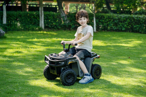 Licensed Arctic Cat 24V Ride - On ATV Quad Bike for Kids | Remote Control, LED Lights, EVA Wheels - with White Arctic Cat ATV | Sold by Uncle Wiener's Wholesale