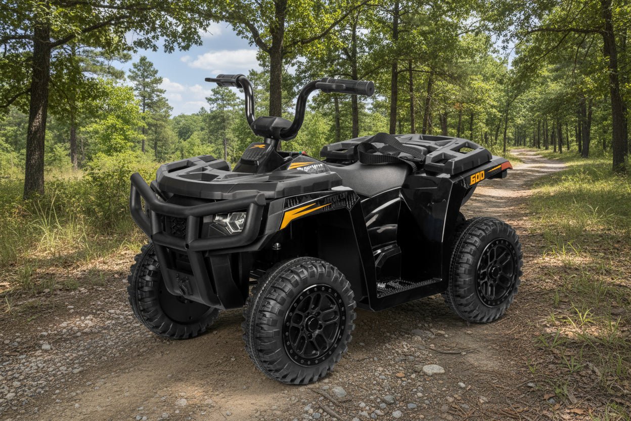 Licensed Arctic Cat 24V Ride - On ATV Quad Bike for Kids | Remote Control, LED Lights, EVA Wheels - with Grey Arctic Cat ATV | Sold by Uncle Wiener's Wholesale