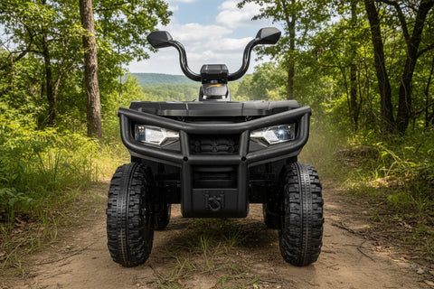 Licensed Arctic Cat 24V Ride - On ATV Quad Bike for Kids | Remote Control, LED Lights, EVA Wheels - with Grey Arctic Cat ATV | Sold by Uncle Wiener's Wholesale