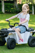 Licensed Arctic Cat 24V Ride - On ATV Quad Bike for Kids | Remote Control, LED Lights, EVA Wheels - with White Arctic Cat ATV | Sold by Uncle Wiener's Wholesale