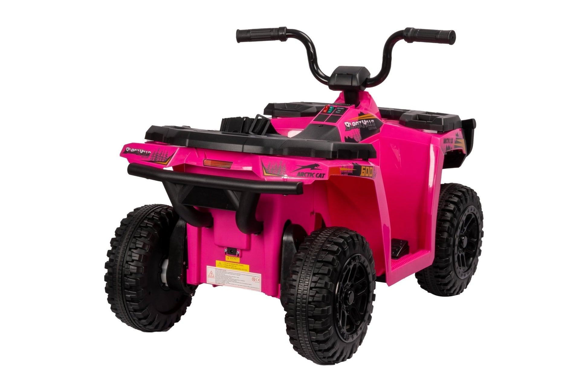 Licensed Arctic Cat 24V Ride - On ATV Quad Bike for Kids | Remote Control, LED Lights, EVA Wheels - with Pink Arctic Cat ATV | Sold by Uncle Wiener's Wholesale