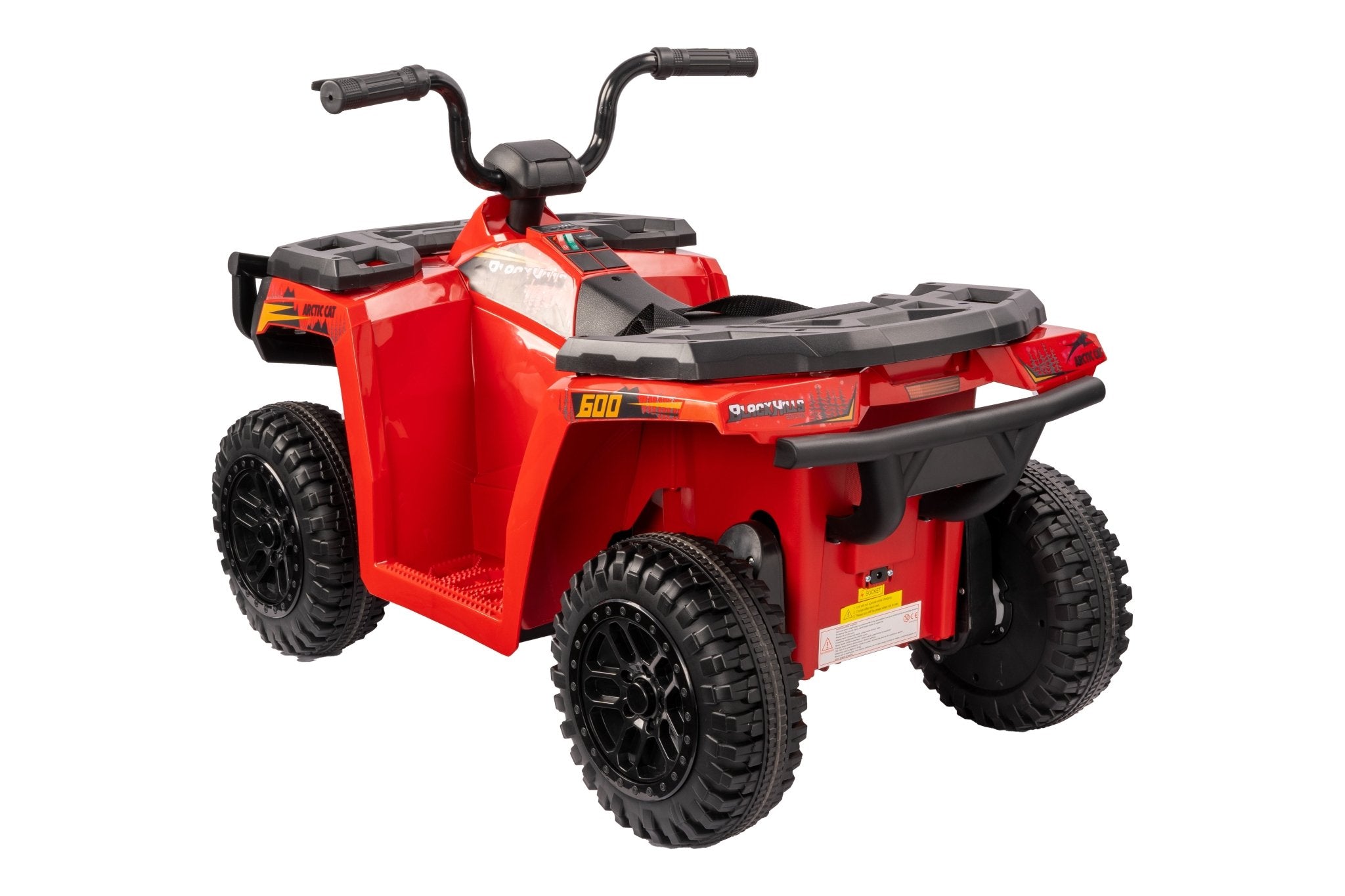 Licensed Arctic Cat 24V Ride - On ATV Quad Bike for Kids | Remote Control, LED Lights, EVA Wheels - with Red Arctic Cat ATV | Sold by Uncle Wiener's Wholesale