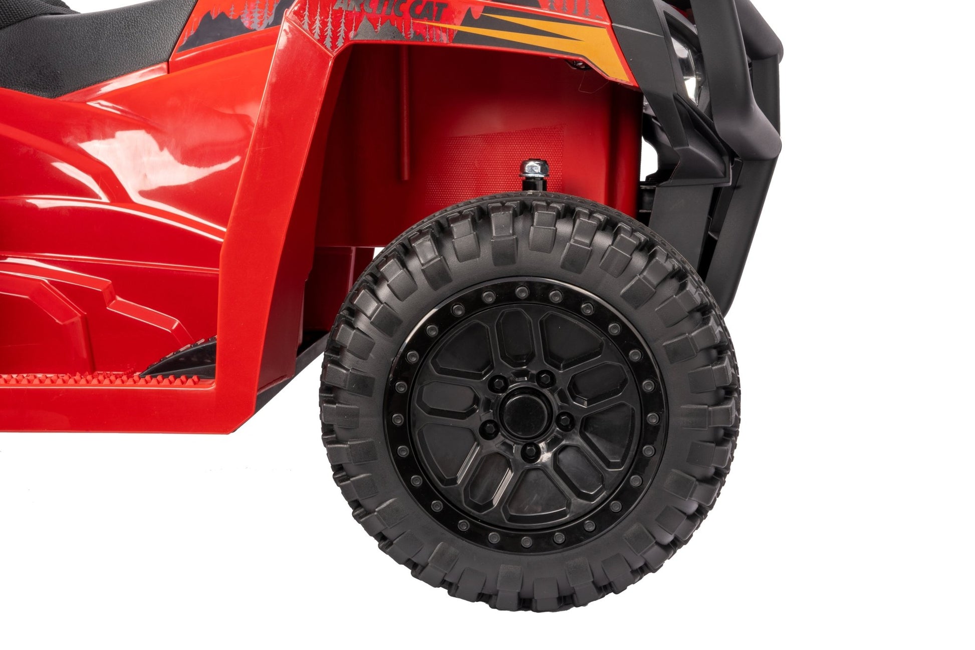 Licensed Arctic Cat 24V Ride - On ATV Quad Bike for Kids | Remote Control, LED Lights, EVA Wheels - with Red Arctic Cat ATV | Sold by Uncle Wiener's Wholesale