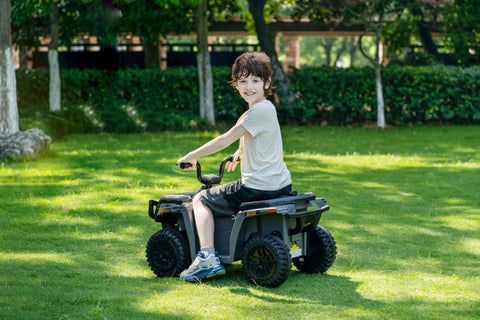 Licensed Arctic Cat 24V Ride - On ATV Quad Bike for Kids | Remote Control, LED Lights, EVA Wheels - with White Arctic Cat ATV | Sold by Uncle Wiener's Wholesale