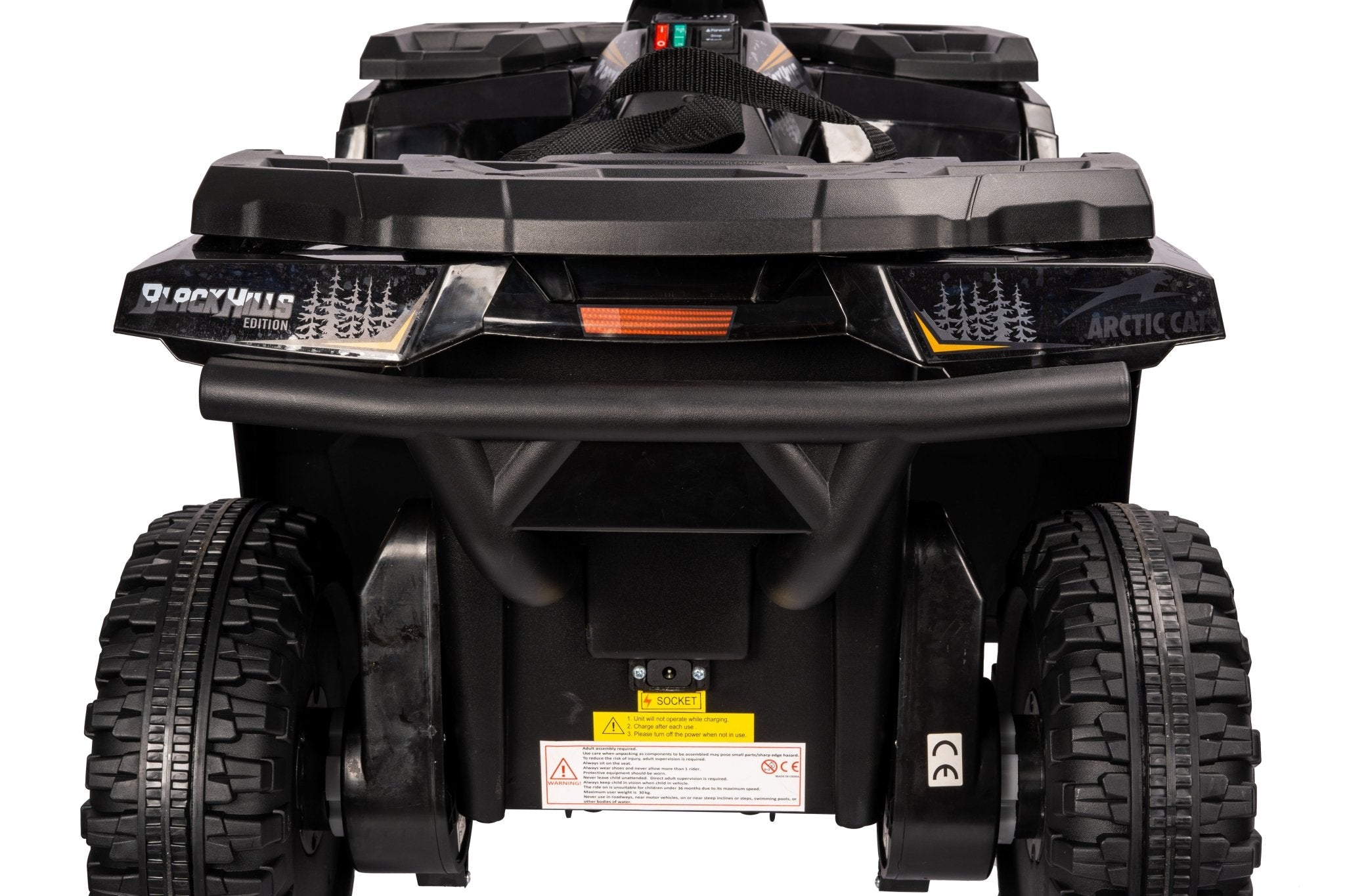 Licensed Arctic Cat 24V Ride - On ATV Quad Bike for Kids | Remote Control, LED Lights, EVA Wheels - with Grey Arctic Cat ATV | Sold by Uncle Wiener's Wholesale
