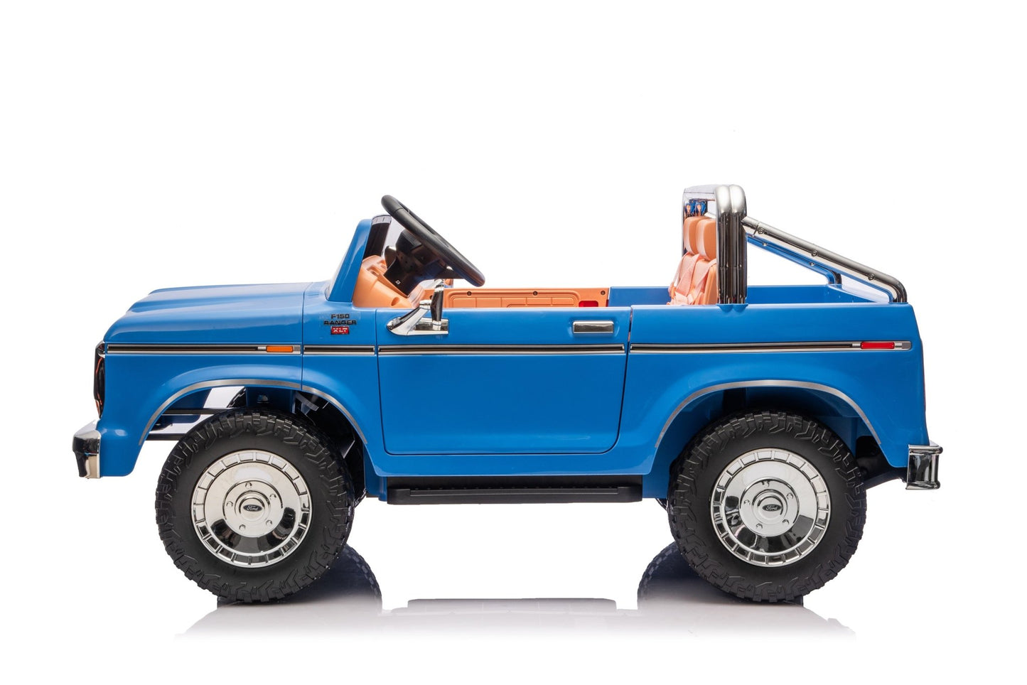 Licensed Ford F-150 24V Kids Ride-On Truck with Remote Control, Leather Seat, EVA Wheels & 150W Brushless Motor - with Blue | Sold by Uncle Wiener's Wholesale