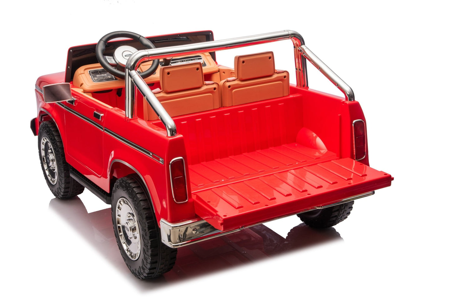 Licensed Ford F-150 24V Kids Ride-On Truck with Remote Control, Leather Seat, EVA Wheels & 150W Brushless Motor - with Blue | Sold by Uncle Wiener's Wholesale
