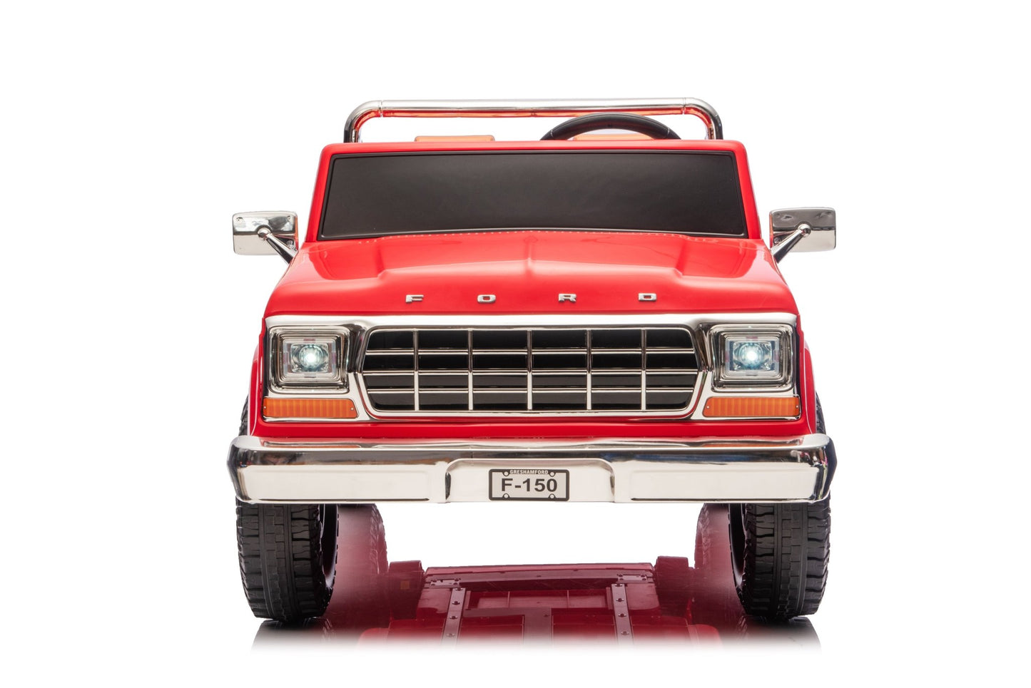 Licensed Ford F-150 24V Kids Ride-On Truck with Remote Control, Leather Seat, EVA Wheels & 150W Brushless Motor - with Blue | Sold by Uncle Wiener's Wholesale