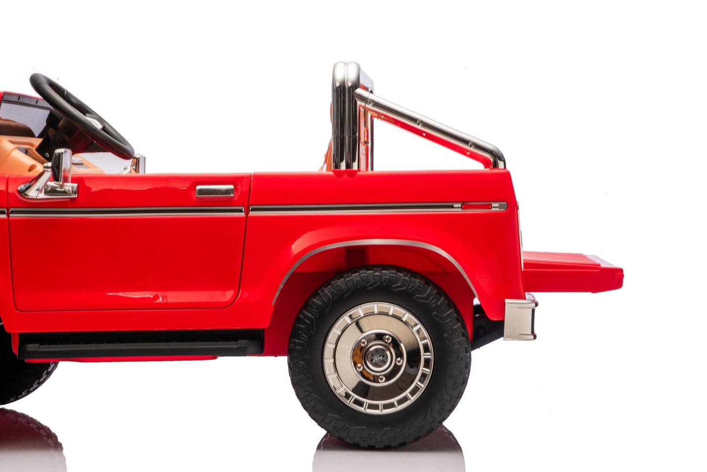 Licensed Ford F-150 24V Kids Ride-On Truck with Remote Control, Leather Seat, EVA Wheels & 150W Brushless Motor - with Red | Sold by Uncle Wiener's Wholesale