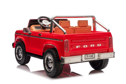 Licensed Ford F-150 24V Kids Ride-On Truck with Remote Control, Leather Seat, EVA Wheels & 150W Brushless Motor - with Blue | Sold by Uncle Wiener's Wholesale