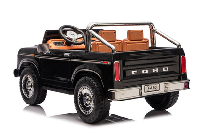 Licensed Ford F-150 24V Kids Ride-On Truck with Remote Control, Leather Seat, EVA Wheels & 150W Brushless Motor - with Black | Sold by Uncle Wiener's Wholesale