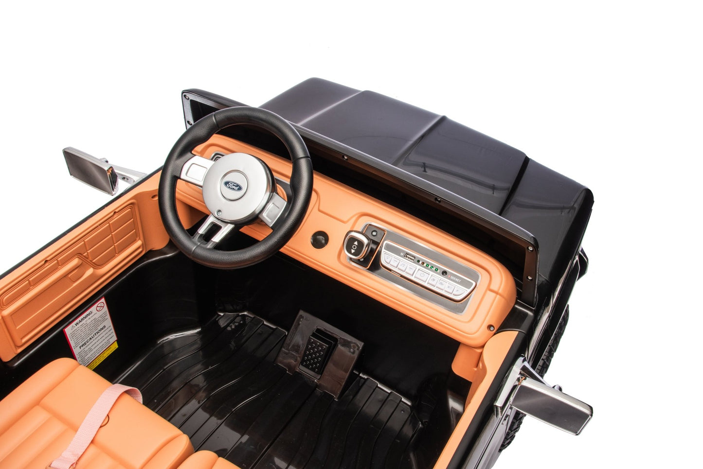 Licensed Ford F-150 24V Kids Ride-On Truck with Remote Control, Leather Seat, EVA Wheels & 150W Brushless Motor - with Black | Sold by Uncle Wiener's Wholesale