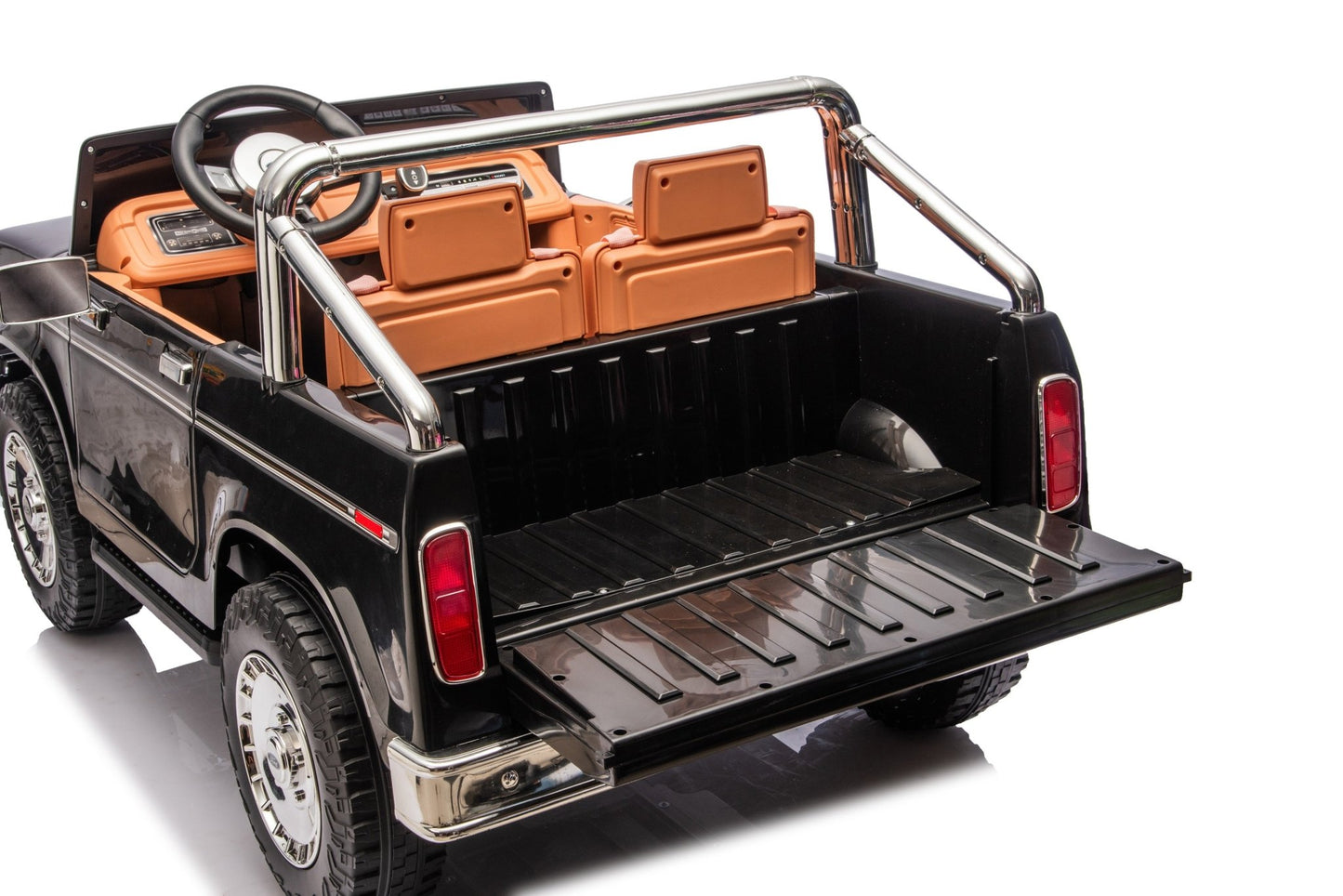 Licensed Ford F-150 24V Kids Ride-On Truck with Remote Control, Leather Seat, EVA Wheels & 150W Brushless Motor - with Black | Sold by Uncle Wiener's Wholesale